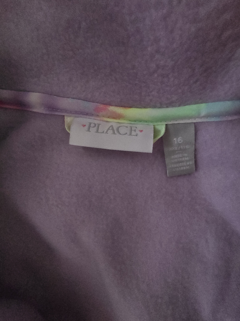 The Children's Place Lavender Jacket with Rainbow Trim